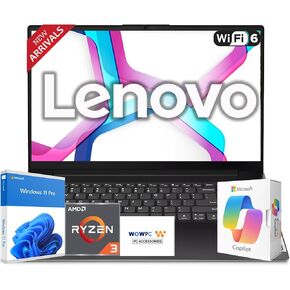 Lenovo 2026 New Generation Business and Student Laptop, Ryzen 3 7000-Series(Outperforms Intel i5-1235U), 16GB RAM, 512GB SSD, 15.6" FHD Display, Ultra Slim Design, Long Battery Life, Windows 11 Pro in Kuwait
