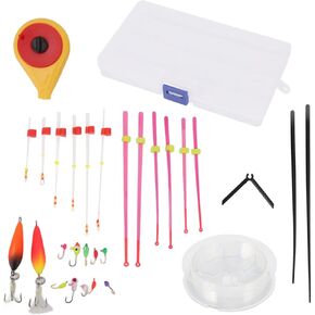 Generic Mini Ice Fishing Rod Reel Combo المحمولة الجليد قصبة صيد خشبية نصائح علوية السباحة الرقص هوك مجموعة لفصل الشتاء في الهواء الطلق in Kuwait