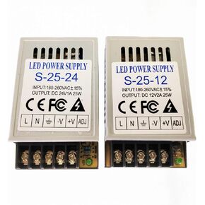 10pcs LED Power Supply 12V 24V 25W LED Strip Switch Driver 220V 240V Adapter(180-260V_24V 25W) in Kuwait