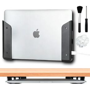 Under Desk Laptop Mount tray Wall Mount Holder with Screws for 10-17 Inch Laptop, Hard Plastic Under Desk Mounting Bracket for Office & Home, providing easy access while keeping your desk clutter-free in Saudi Arabia