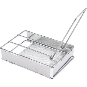 Camping Toaster, Foldable Stainless Steel Toaster Plate Portable Outdoor Camping Bread Toaster Grill in Saudi Arabia
