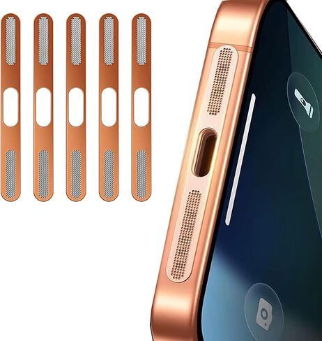 5 قطع من غطاء سماعات الهاتف الشبكي المقاوم للغبار ومنفذ التوصيل لهاتف iPhone 17 Pro Max فقط - أزرق غامق in Kuwait