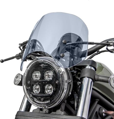 Motorcycle Windshield Deflector with Bracket Windscreen Fit for Rebel 500 CMX500 2018 2019 2020 2021 2022 2023 2024 Wind Shield Screen Visor Flyscreen, Black in Saudi Arabia