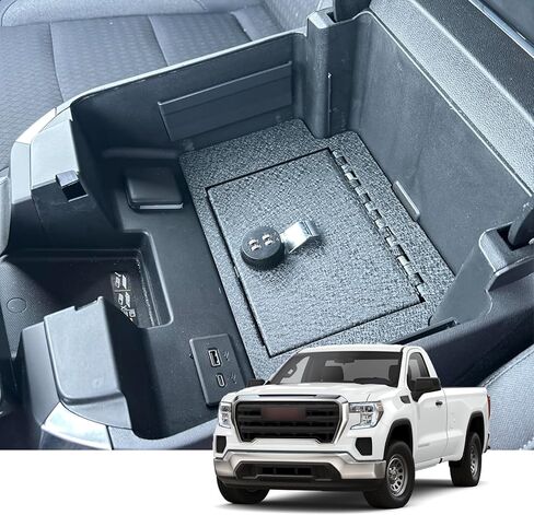 Center Console Safe Vault - KEREN Console Gun Safe Box Compatible with Chevy Silverado 1500 2023-2025, GMC Sierra 1500 2023-2025 and GMC 2500 2023-2025, 4-Digit Combination Lock in Saudi Arabia
