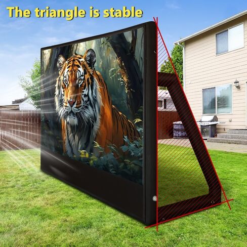 شاشة عرض قابلة للنفخ مقاس 11.5 قدمًا في الهواء الطلق - مادة PVC محكمة الغلق، مجهزة بمضخة هواء بقدرة 800 واط لحفلات الأفلام الليلية في الهواء الطلق، لا حاجة لتشغيل المنفاخ بشكل مستمر in Kuwait