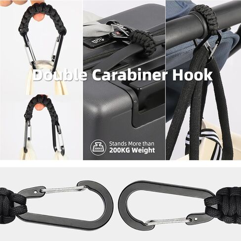 Paracord Keychain Carabiner Set with Tactical Clips, D-Ring Lanyard Hook, Multi-Function EDC Gear for Backpacks, Water Bottles, Hiking, Camping, Outdoor & Everyday Carry in Kuwait