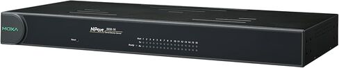 Moxa NPort 5650-16 with Adapter- 16-Port 3-in-1 RJ45 (8pin) Device Server, 10/100M Ethernet, 100-240 VAC w/US Plug in Saudi Arabia