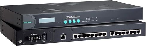 Moxa NPort 5650-16 with Adapter- 16-Port 3-in-1 RJ45 (8pin) Device Server, 10/100M Ethernet, 100-240 VAC w/US Plug in Saudi Arabia