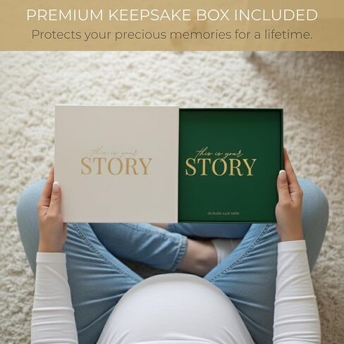 Baby Book Keepsake Baby Books to Record Baby's Milestones and Photos Memory Book for Newborn Girl or Newborn Boy, Gender Neutral, Scrapbook Album, First 5 Year Journal Includes Stickers & Keepsake Box in Saudi Arabia