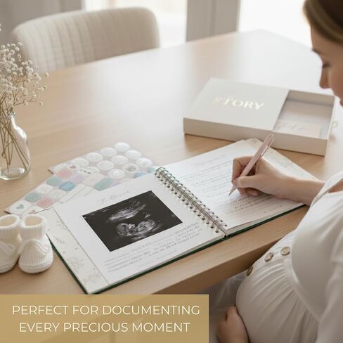 Baby Book Keepsake Baby Books to Record Baby's Milestones and Photos Memory Book for Newborn Girl or Newborn Boy, Gender Neutral, Scrapbook Album, First 5 Year Journal Includes Stickers & Keepsake Box in Saudi Arabia