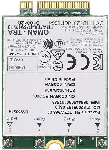 بطاقة 3G، 4G، 5G تدعم/GLONASS/Beidou/Galileo، لمواصفات PCI Express M.2 3042 Type Key.B Slot، DW5821E 3G 4G 5G بطاقة الشبكة in Kuwait