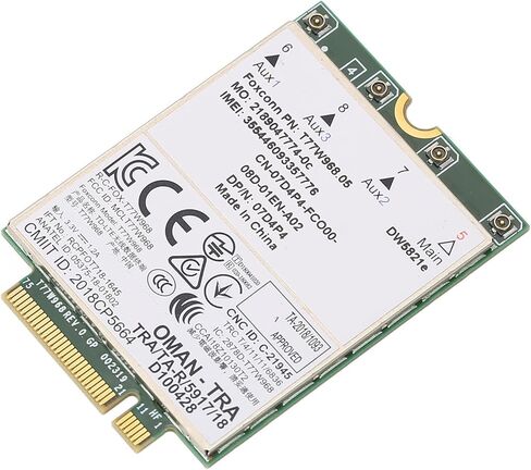 بطاقة 3G، 4G، 5G تدعم/GLONASS/Beidou/Galileo، لمواصفات PCI Express M.2 3042 Type Key.B Slot، DW5821E 3G 4G 5G بطاقة الشبكة in Kuwait