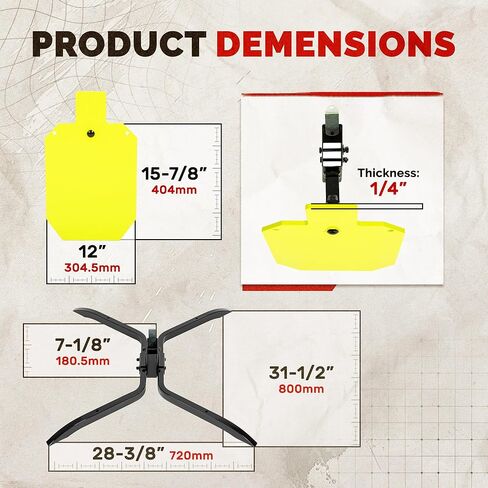 نظام حامل الهدف KUAFU NP550 فولاذي 12 × 20 بوصة صورة ظلية للرماية وقاعدة حامل مستهدف 2 × 4 مع عمود لسيناريوهات التدريب التكتيكي مطلي بمسحوق أسود وأخضر in Saudi Arabia