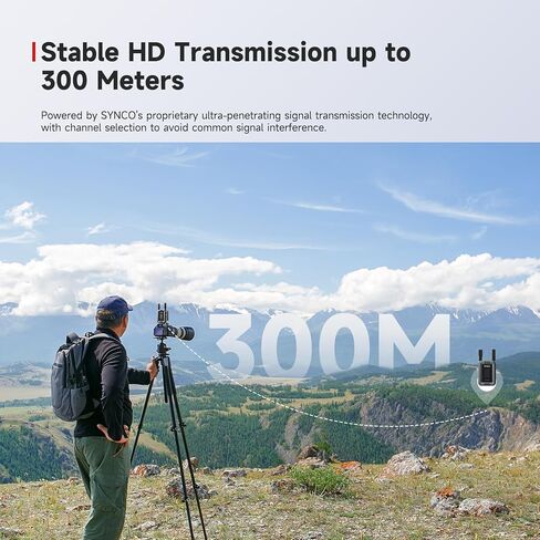 نظام نقل الفيديو اللاسلكي SYNCO XVision HD 1000 قدم، جهاز إرسال واستقبال HDMI 5G يدعم زمن الوصول 1080p60 40 مللي ثانية، حلقة HDMI in Kuwait