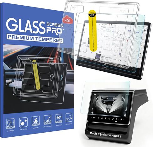OZPYKAE for Tesla New Model Y Juniper & Model 3 (2024-2026) Highland Screen Protector ,15.4 Inch No Glare & Fingerprint Matte Tempered Glass Protector for Model 3 /New Model Y Juniper Accessories With Installed Kit in Kuwait