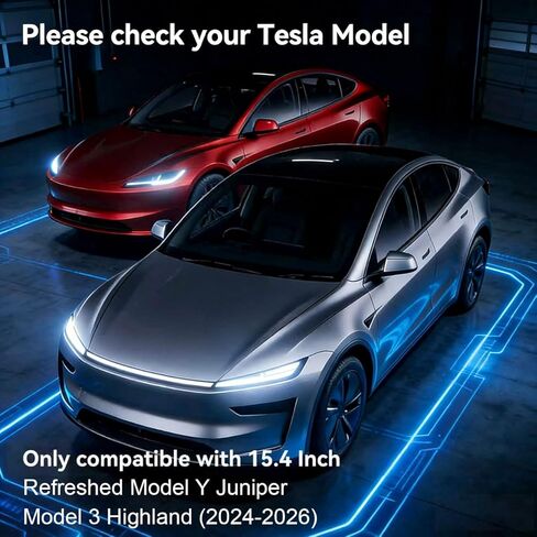 OZPYKAE for Tesla New Model Y Juniper & Model 3 (2024-2026) Highland Screen Protector ,15.4 Inch No Glare & Fingerprint Matte Tempered Glass Protector for Model 3 /New Model Y Juniper Accessories With Installed Kit in Kuwait