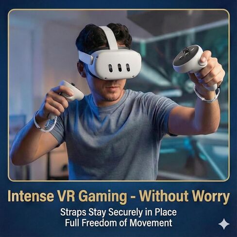 2Pack Fit for Meta Quest 3 3S Controller Strap,Adjustable Secure Controller Hand Straps Compatible with Oculus Meta Quest 3/3S Wrist Straps,Easily Installation. in Saudi Arabia