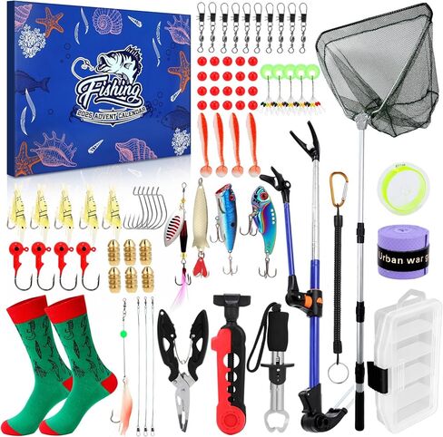 Fishing Tool Kit 2026 for Men Adult Teen - Fishing Gear & Equipment, Fish Pliers, Hook Remover, Scissors, Lip Gripper, with Assorted Fishing Lure Accessories Gifts for Men Father Husband Boyfriend in Saudi Arabia