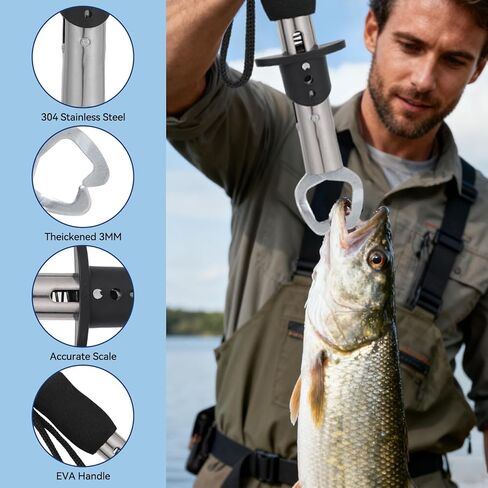 Fishing Tool Kit 2026 for Men Adult Teen - Fishing Gear & Equipment, Fish Pliers, Hook Remover, Scissors, Lip Gripper, with Assorted Fishing Lure Accessories Gifts for Men Father Husband Boyfriend in Saudi Arabia