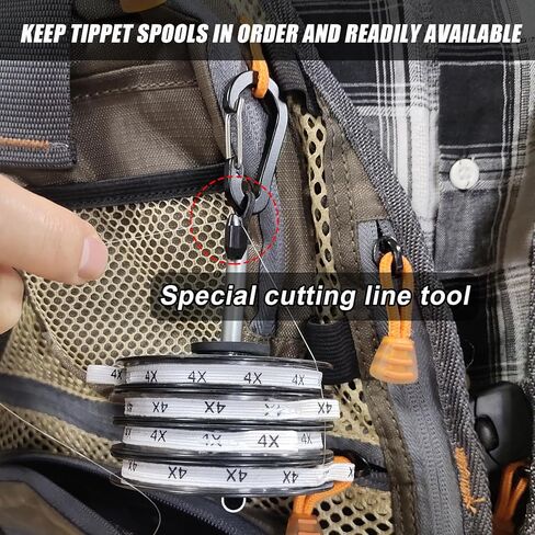 Eupheng Fly Fishing Tools Kit, Fly fishing forceps, Fly Fishing Tying Knot Tool, Fly Fishing Tippet Spool Holder, Zinger Retractor, Dry Fly Patch and Leader Straightener in Saudi Arabia