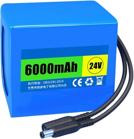 Mushuo DC 24V 6000mAh بطارية قابلة للشحن ذات سعة عالية مع قابس DC 5.5 * 2.1mm لمعدات المراقبة in Kuwait