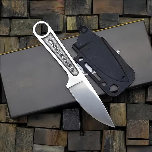 سكين من الفولاذ المقاوم للصدأ مع غمد أسود، شفرة ثابتة مقاس 18.5 سم، مصنوعة من شركة Olean NY، أداة مساعدة EDC in Kuwait