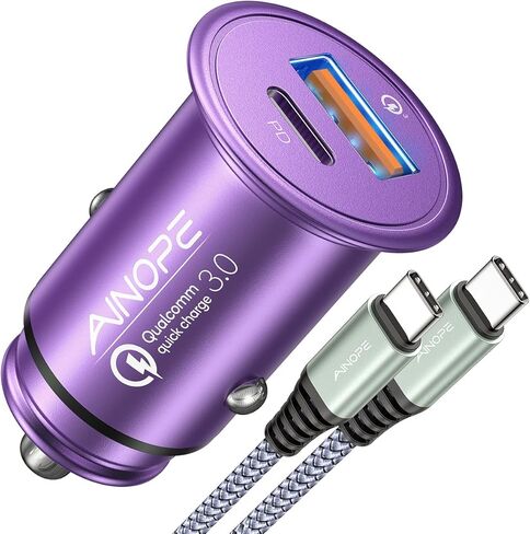 AINOPE 67.5W Car Charger USB C Fast Charge for iPhone 17 Pro, PD 45W USB C Car Charger Fast Charging【Mini & Metal】Valentines Day Gifts for Him Her Cigarette Lighter Adapter for iPhone 17 Pro Max 16 15 in Saudi Arabia