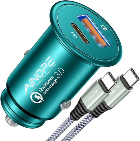 AINOPE 67.5W Car Charger USB C Fast Charge for iPhone 17 Pro, PD 45W USB C Car Charger Fast Charging【Mini & Metal】Valentines Day Gifts for Him Her Cigarette Lighter Adapter for iPhone 17 Pro Max 16 15 in Saudi Arabia