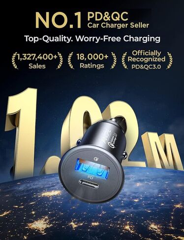 AINOPE 67.5W Car Charger USB C Fast Charge for iPhone 17 Pro, PD 45W USB C Car Charger Fast Charging【Mini & Metal】Valentines Day Gifts for Him Her Cigarette Lighter Adapter for iPhone 17 Pro Max 16 15 in Saudi Arabia