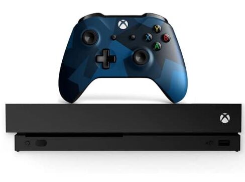 وحدة التحكم Microsoft Xbox One X سعة 1 تيرابايت مع وحدة التحكم Midnight Forces II Special Edition (متجددة) in Kuwait
