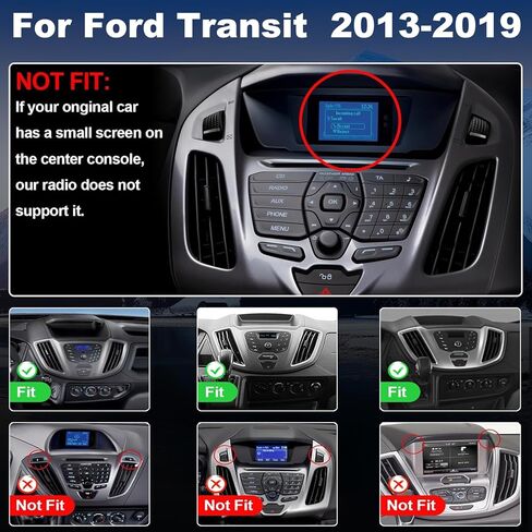 QLED Radio for Ford Transit 150 250 350 Base Version 2015 2016 2017 2018 2019 Upgrade,Touch Screen Stereo Replacement,carplay Android auto,4G Network,Free Camera in Kuwait