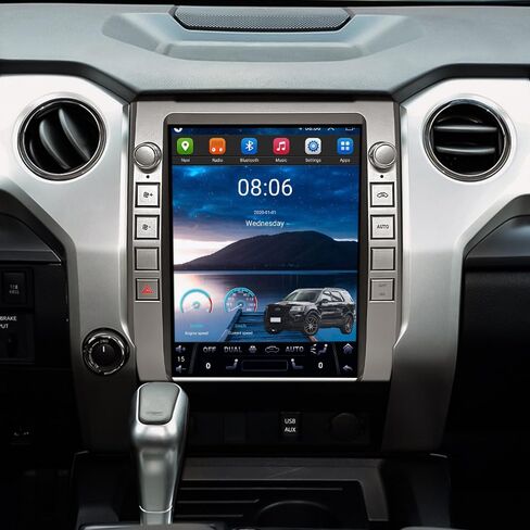 راديو سيارة بشاشة Carplay مقاس 12.1 بوصة لسيارة Toyota Tundra 2015-2020، ستيريو بشاشة تعمل باللمس، وحدة المعالجة المركزية 8 النواة، Carplay Android Auto Ready GPS WiFi FM DSP Bluetooth، احتفظ بالتحكم في عجلة القيادة OEM (2 جيجابايت + 64 جيجابايت) in Kuwait
