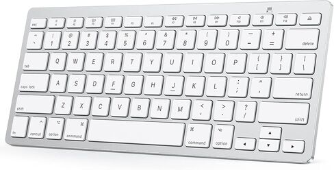 لوحة مفاتيح بلوتوث OMOTON متوافقة مع Mac فقط، لوحة مفاتيح لاسلكية مدمجة متوافقة مع MacBook Pro/Air، iMac، Mac mini/Pro، فضي in Saudi Arabia