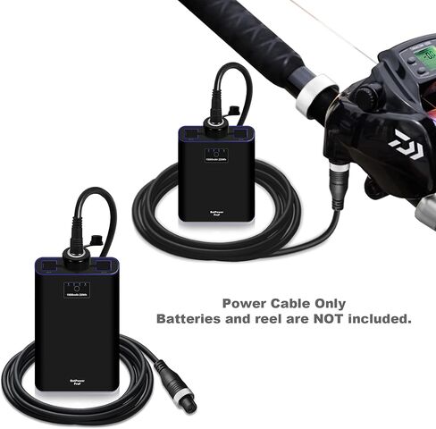 BatPower 6.6FT 2M بكرة صيد كهربائية سلك طاقة BM LB Prof PrB ProS كابل بطارية لـ Daiwa Tanacom 1200 1000 750 500 Seaborg 500MJ Leobritz Shimano Plays بكرة صيد كهربائية سلك هواء فائق in Kuwait
