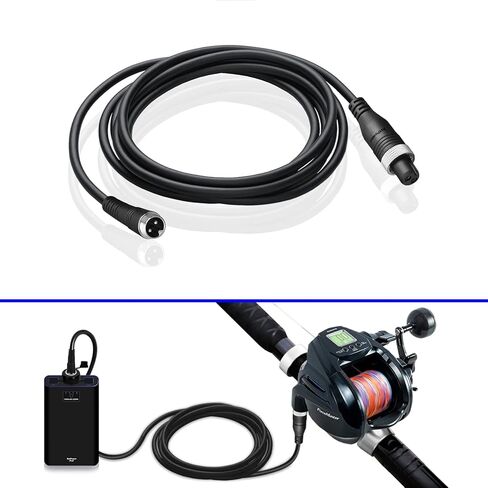 BatPower 6.6FT 2M بكرة صيد كهربائية سلك طاقة BM LB Prof PrB ProS كابل بطارية لـ Daiwa Tanacom 1200 1000 750 500 Seaborg 500MJ Leobritz Shimano Plays بكرة صيد كهربائية سلك هواء فائق in Kuwait