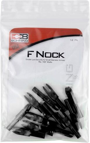 Bohning F Nock - .166 عمودًا (4 مم، VAP، Nano، Micro)، 12 حزمة، أسود in Kuwait