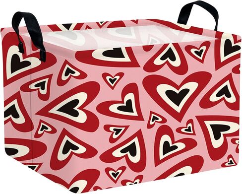 سلة عيد الحب لطيف القلب للهدايا سلة تخزين فارغة للطفل والطفل ديكور (القلب الوردي) in Kuwait