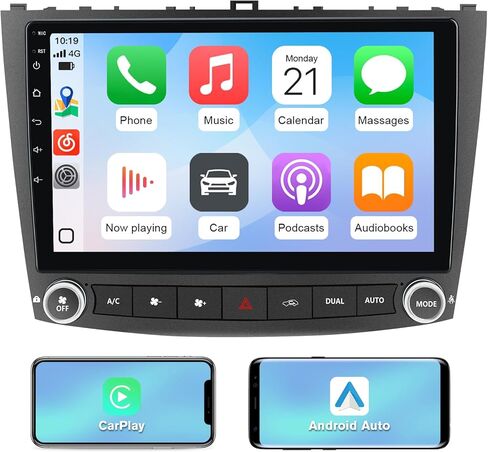 【4+64 جيجابايت】 Vratzn Android 13 راديو ستيريو للسيارة لكزس IS250 IS300 IS200 IS220 IS350 2005-2012 Wireless CarPlay Android Auto GPS Navigation 10 بوصة شاشة تعمل باللمس بلوتوث واي فاي in Kuwait