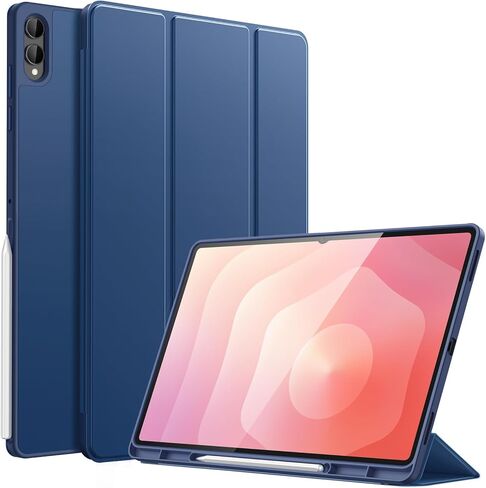 حافظة JETech لجهاز Samsung Galaxy Tab S11 Ultra مع حامل قلم S، غطاء حماية للكمبيوتر اللوحي بحامل ثلاثي الطي من مادة TPU الناعمة، تنبيه/غفو تلقائي (أسود) in Saudi Arabia