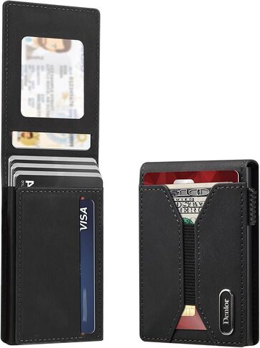 Denior for MagSafe Wallet Magnetic Card Holder, RFID Slim Card Holder, 3 Card Slots, Magnetic Compatible Slim for iPhone 16/15/14/13/12 Series Phone Wallet (Black) in Saudi Arabia