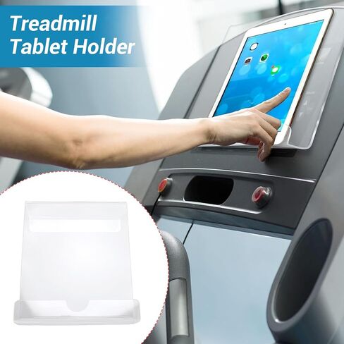 Treadmill Tablet Holder, Acrylic Book Stand for Exercise Bike Stair Machine, with Easy Setup No Tools Needed, for Reading Watching While Working Out (Transparent) in Saudi Arabia