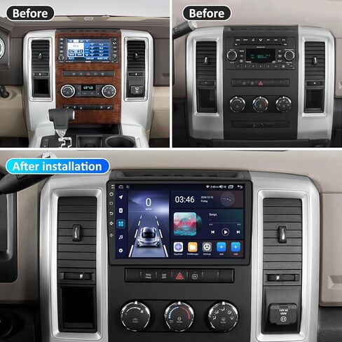 4G+64G for Dodge RAM 1500 Radio 2009-2012: Car Radio Upgrade for Dodge Ram 1500 2500 3500, Android 15 Stereo Replacement, Wireless/Wire Carplay&Android Auto/Bluetooth/WiFi/GPS/FM SWC/Backup Camera in Saudi Arabia