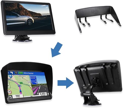 GPS Navigator للسيارة، خريطة 2026 7 بوصة تعمل باللمس للسيارة GPS 256-16 جيجابايت، توجيه اتجاه الدوران الصوتي، دعم السرعة وتحذير الضوء الأحمر، خريطة أمريكا الشمالية مدى الحياة شاحنة تحديث مجانية (بني) in Kuwait