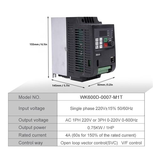 0.75kw 1.5kw/2.2kw 220 فولت إلى 220 فولت/مدخل أحادي الطور ومراحل واحدة 220 فولت عاكس تردد الإخراج لمضخة المياه 1 قطعة (220 فولت 0.75 كيلو واط 1 حصان) in Saudi Arabia