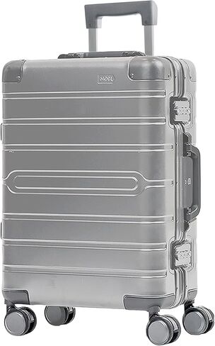 Nobl Travel Carry On Luggage, Noble Zipperless Aluminum Suitcase,21.7x14.8x8.1 Airline Approved, Aluminum Metal Hardside Shell & Frame, 360° Spinner Wheels, TSA Locks, Interior Compression –Black in Saudi Arabia