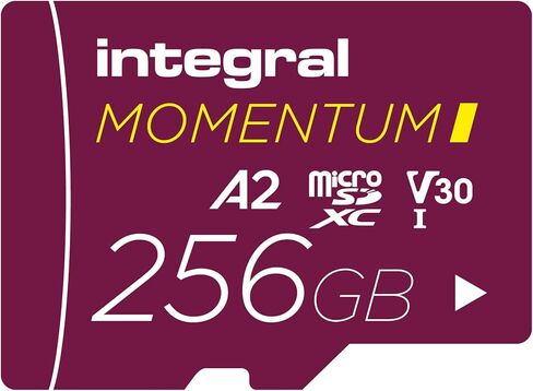 Integral Momentum I 128GB microSDXC Card - UHS-I, Up to 210MB/s Read, 180MB/s Write, V30, U3, A2, CL10-4K/5K UHD for GoPro, DJI Drones, Action & 360 Cams - Waterproof, Shockproof, Rugged in Saudi Arabia