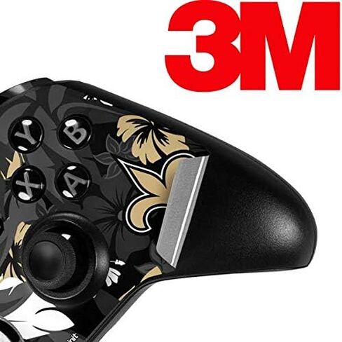 ملصق Skinit المخصص للألعاب متوافق مع وحدة تحكم Xbox One Elite - تصميم طباعة استوائية مرخص رسميًا من الدوري الوطني لكرة القدم الأمريكية (NFL New Orleans Saints) in Kuwait