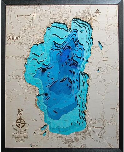TahoeWoodMaps.com Medium Lake Tahoe *Fade to Deep* in Saudi Arabia