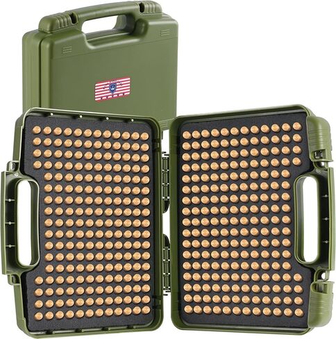 حقيبة تخزين ذخيرة Kinghardcase 390Round 9 مم، آمنة للسفر/تخزين منزلي/صندوق ذخيرة لحماية السلامة - لـ 9x19mm Parabellum/9mm Luger، 380ACP، 38 S&W، 356 TS&W، 7.63mm Mannlicher، 8mm Steyr،.357SIG in Kuwait