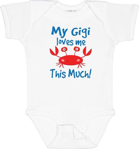 inktastic My Gigi Loves Me Grandchild Crab Baby Bodysuit in Saudi Arabia